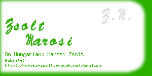 zsolt marosi business card